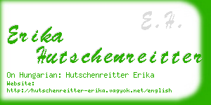 erika hutschenreitter business card